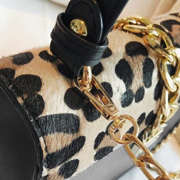 NWT Leopard Print Satchel Bag - Picture 4 of 6